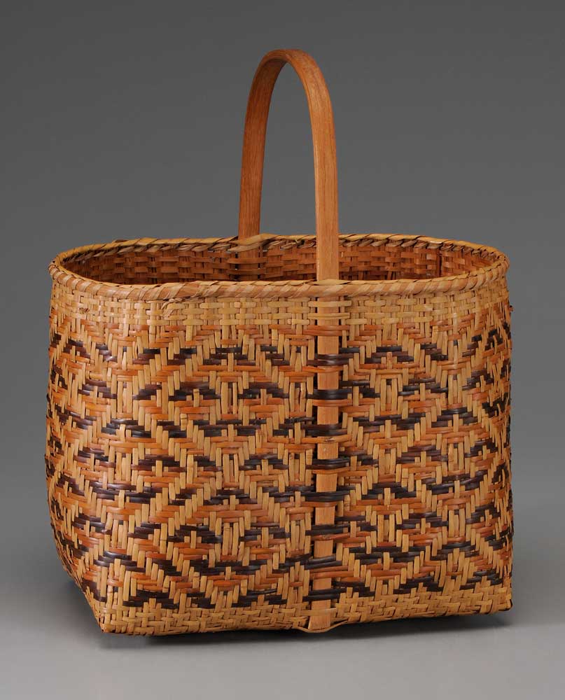 Appraisal: Cherokee River Cane Basket North Carolina mid th century finely