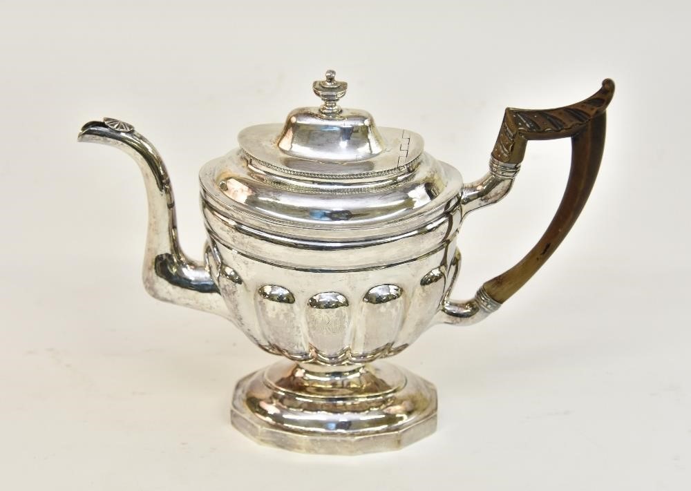 Appraisal: Allen Armstrong Philadelphia - coin silver tea pot with urn