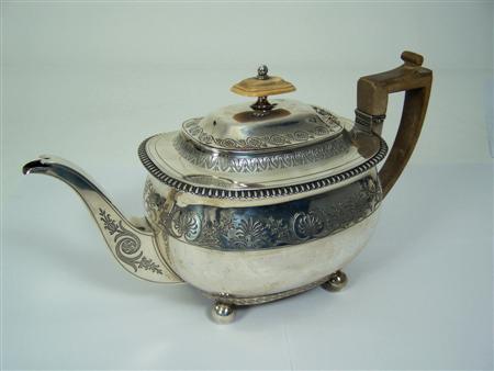 Appraisal: A George III teapot Rebecca Emes and Edward Barnard London