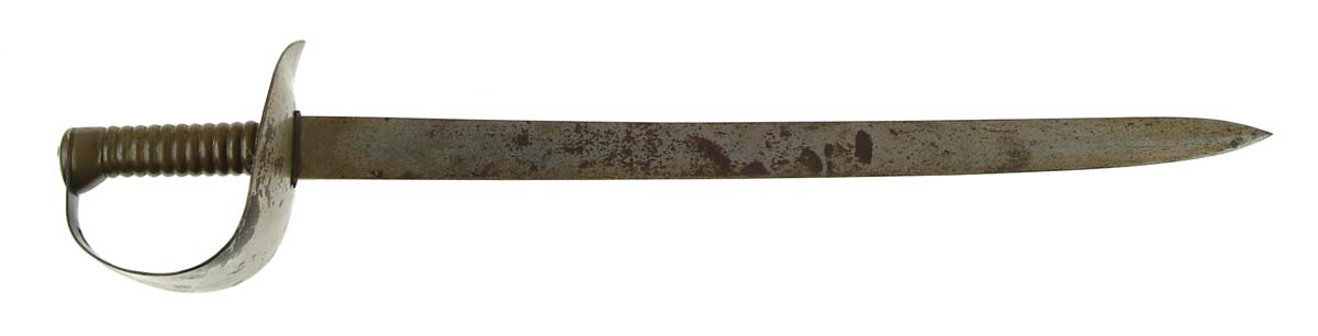 Appraisal: th CENTURY EUROPEAN NAVAL CUTLASS flat blade mounted in steel