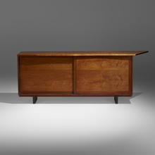 Appraisal: George Nakashima SLIDING DOOR CABINET Nakashima StudioUSA American black walnut