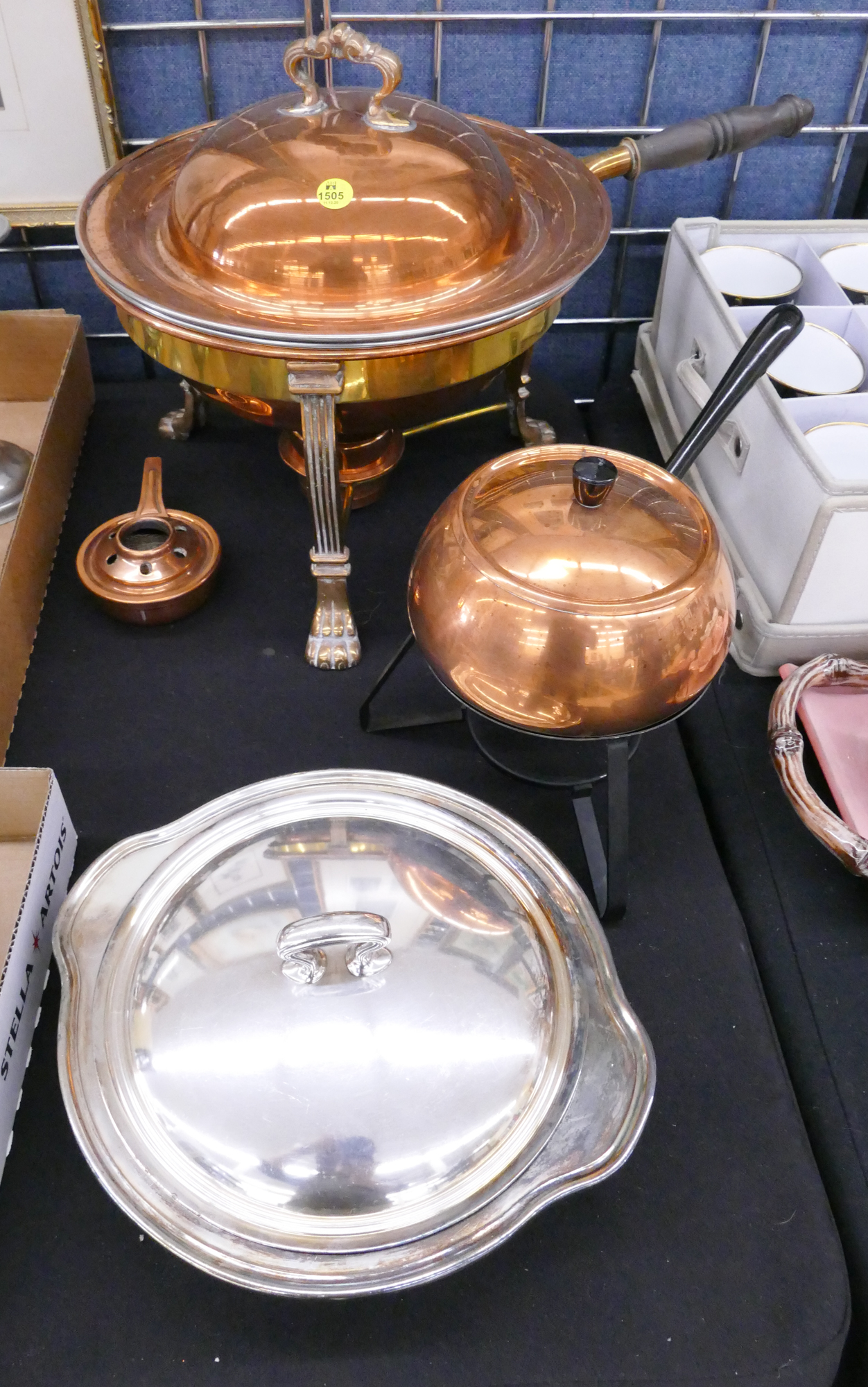 Appraisal: pc Copper Chafing Dish Etc