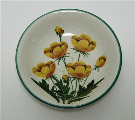 Appraisal: WEMYSS PIN DISH EARLY TH CENTURY decorated with buttercups painted