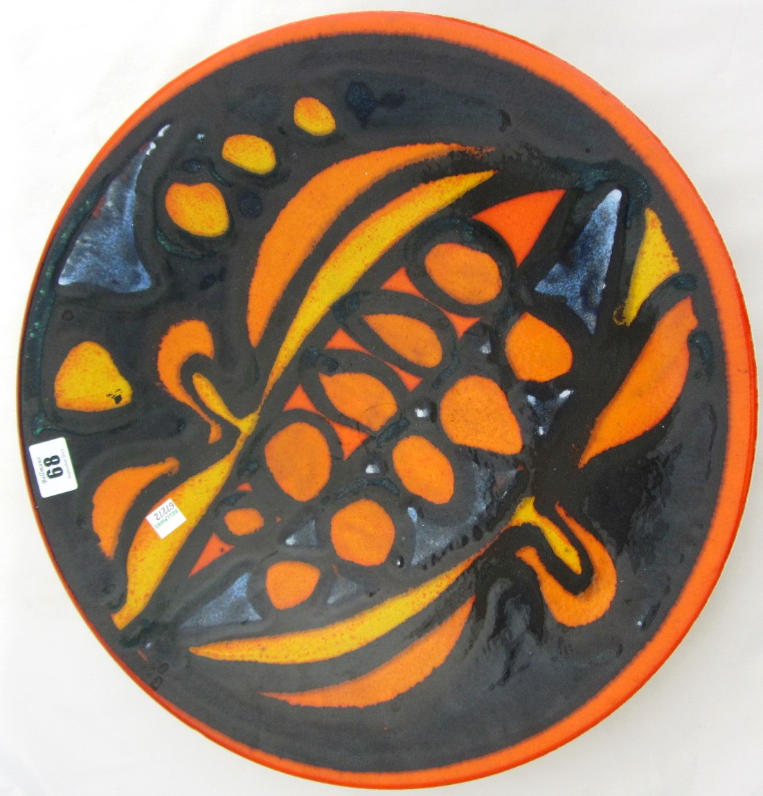 Appraisal: A Poole pottery charger from the 'Delphis range' cm diameter