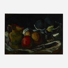 Appraisal: Leon Kelly Fruit and Pearing Knife oil on canvas h