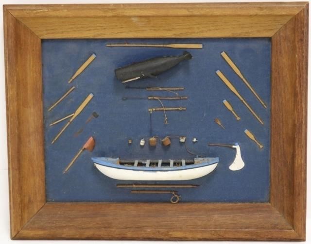 Appraisal: EARLY TH C DIORAMA MODEL OF NANTUCKET WHALEBOATBY WILLIAM CHAMBERLAIN