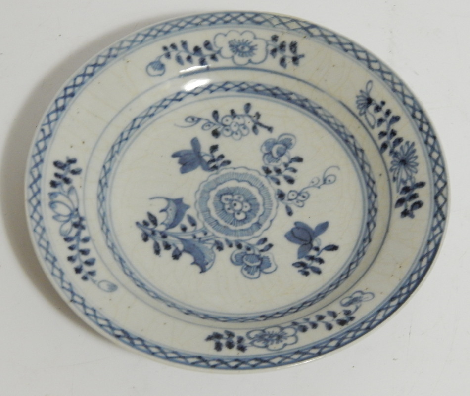 Appraisal: An thC English tin glazed earthenware Delft plate the circular