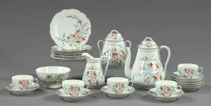 Appraisal: Twenty-Four-Piece Early Limoges Porcelain Tea-and-Dessert Service third quarter th century