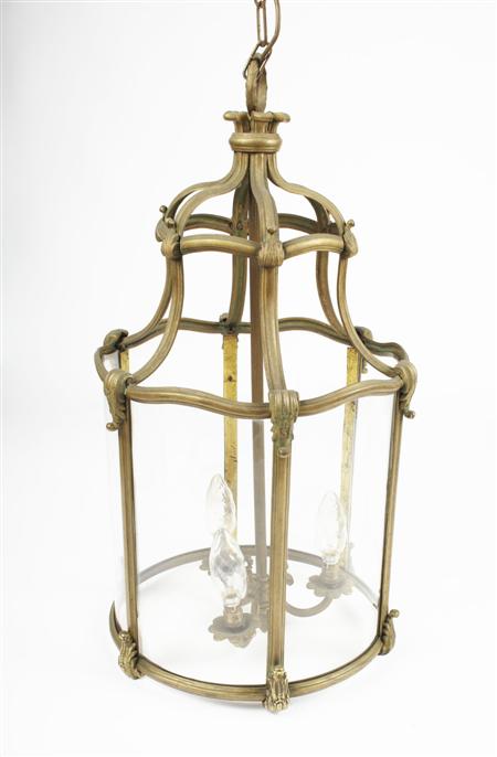 Appraisal: HEXAGONAL BRASS LANTERN EARLY TH CENTURY in the George III