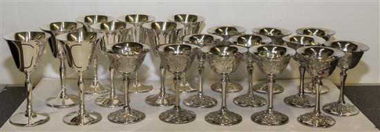 Appraisal: Sale Lot A Group of Twenty Silver-Plate Stems in two