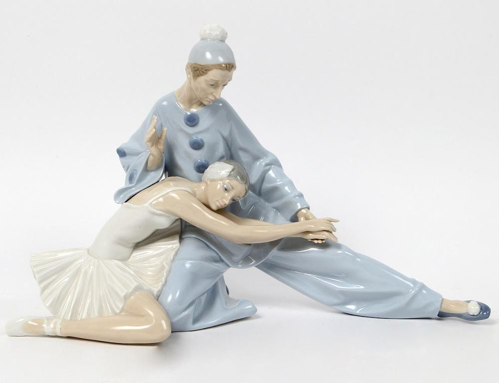 Appraisal: LLARDO PORCELAIN GROUP CLOSING SCENE Marked on the underside Of