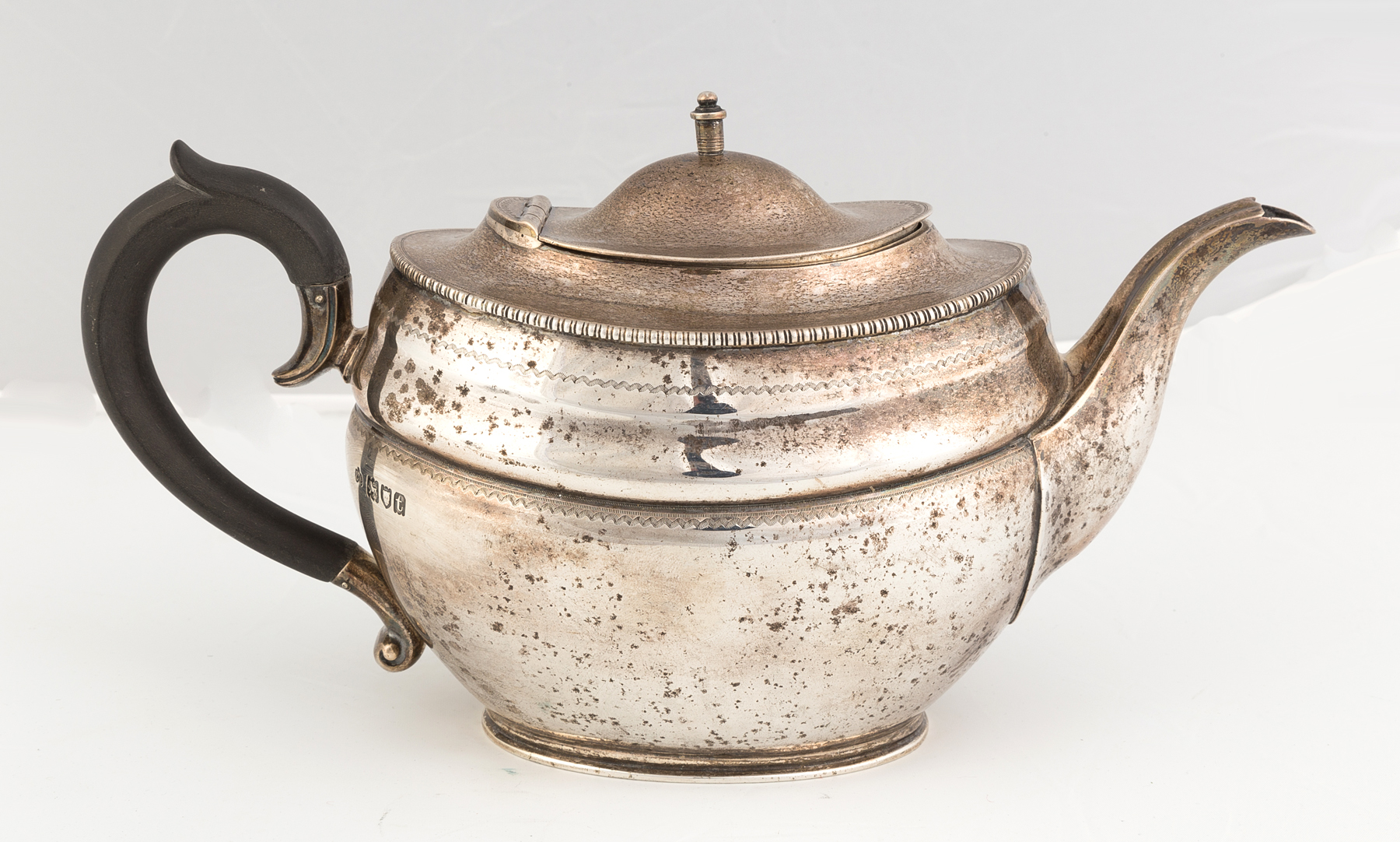 Appraisal: Elkington and Co London Silver Teapot Circa hand chased and