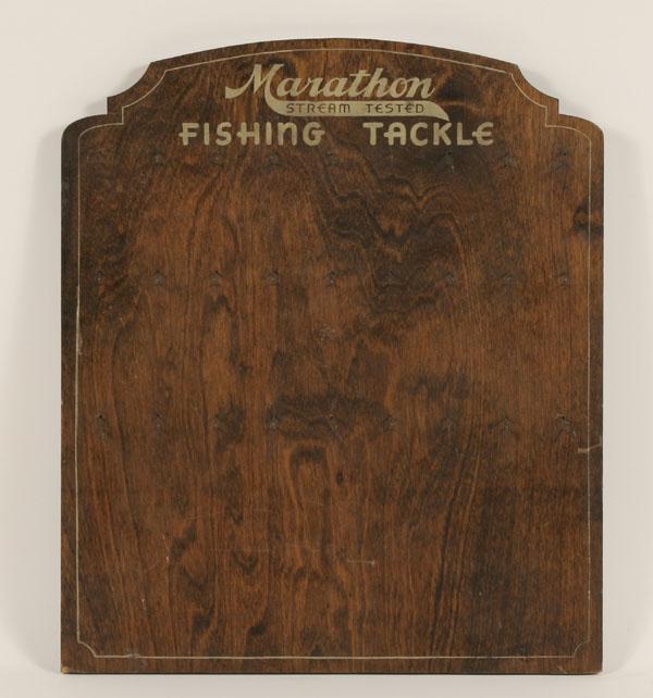 Appraisal: Vintage advertising Marathon stream tested fishing tackle wall hanging store