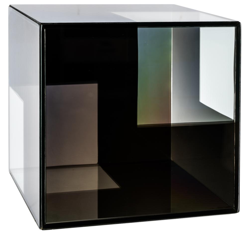 Appraisal: LARRY BELL B CUBEcirca glass coated with Inconel and silicon