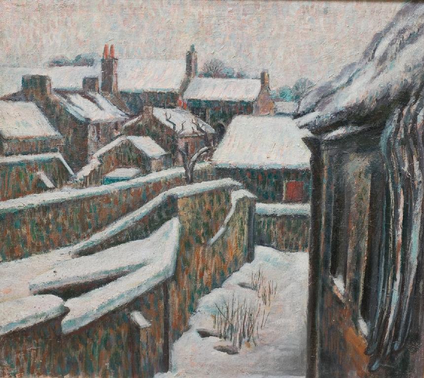 Appraisal: LOCAL INTEREST BARBARA WHITAKER th CENTURY BACK YARDS UNDER SNOW