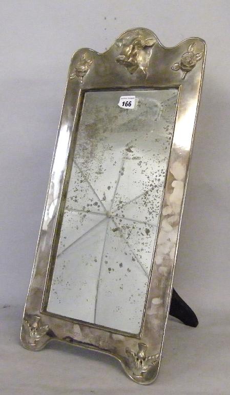 Appraisal: Interesting silver plated rectangular framed dressing mirror inscribed 'Thorleys Special