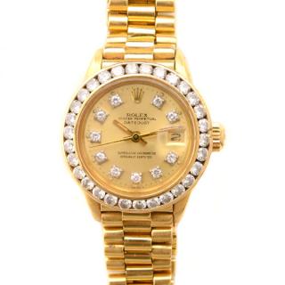 Appraisal: Ladies Rolex Oyster Perpetual Day-Date Diamond k Yellow Gold Wristwatch