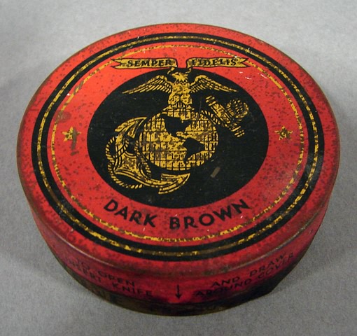 Appraisal: One tin of US Marine Corps dark brown shoe polish