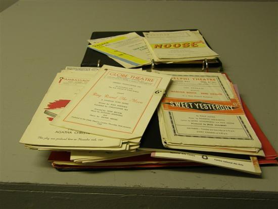 Appraisal: Collection of mid th century theatre programmes