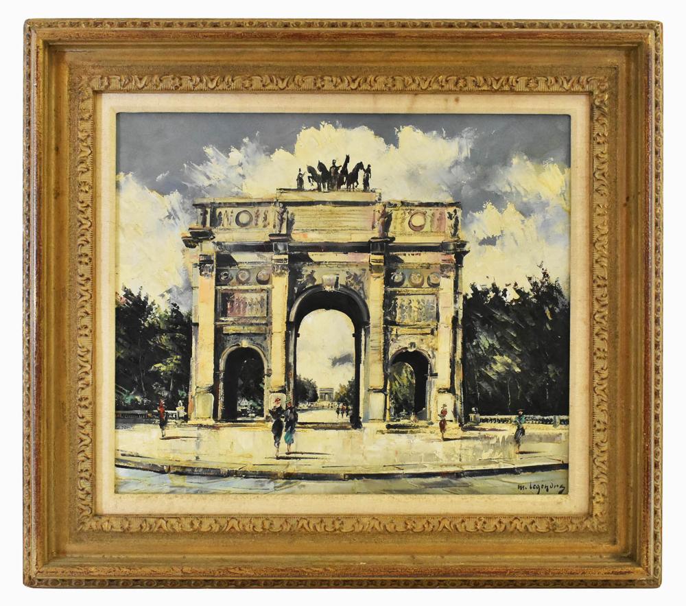 Appraisal: MAURICE LEGENDRE B PAINTINGArc de Triomphe du Carrousel Signed l