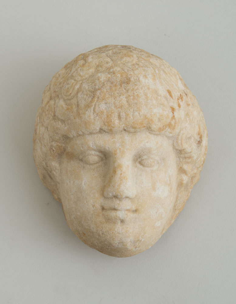 Appraisal: ROMAN CARVED MARBLE HEAD OF A BOY x x in