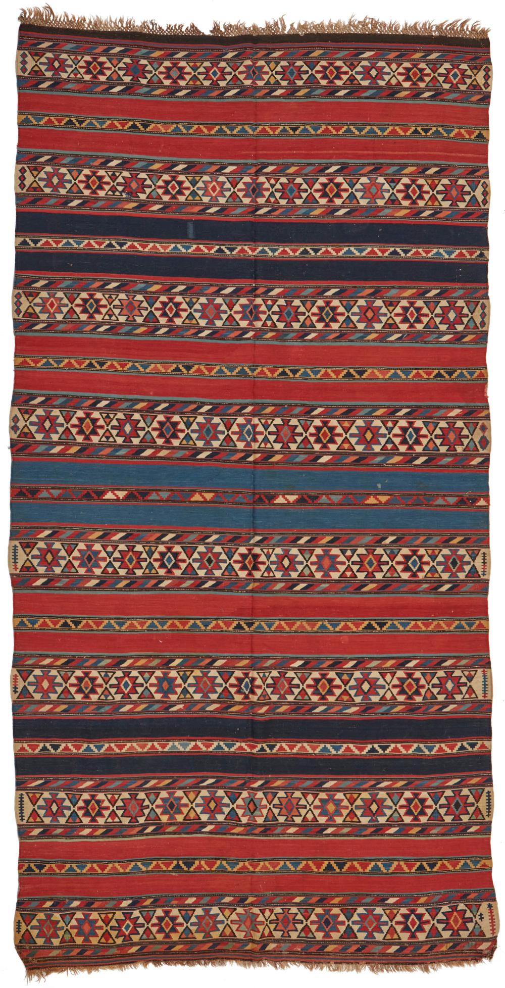 Appraisal: A Shirvan Caucasian Kilim area rug Late th early th