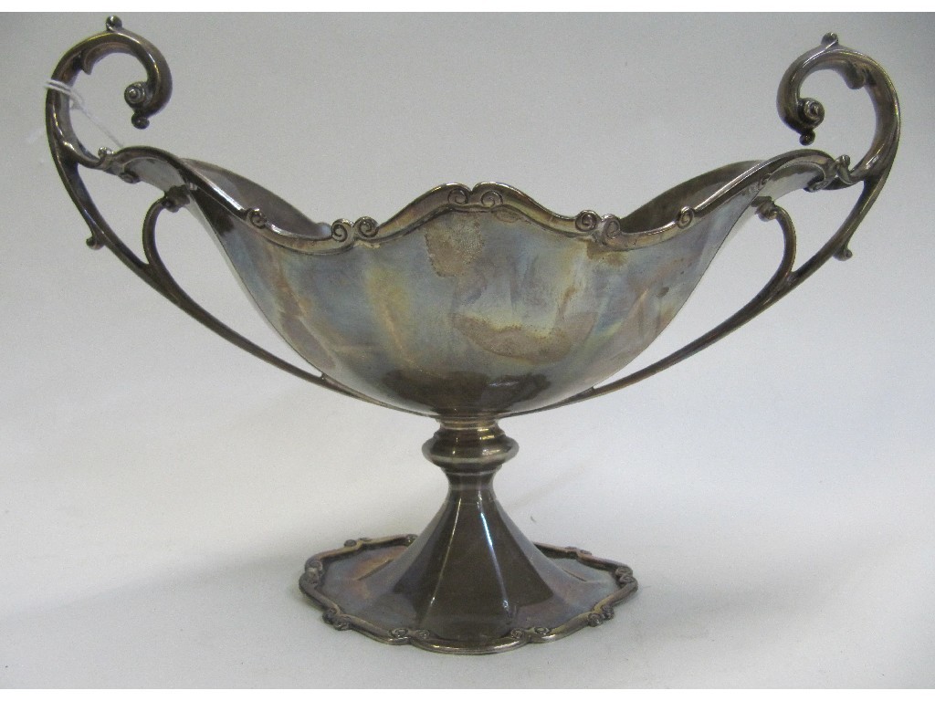 Appraisal: Silver double handled pedestal bowl Glasgow