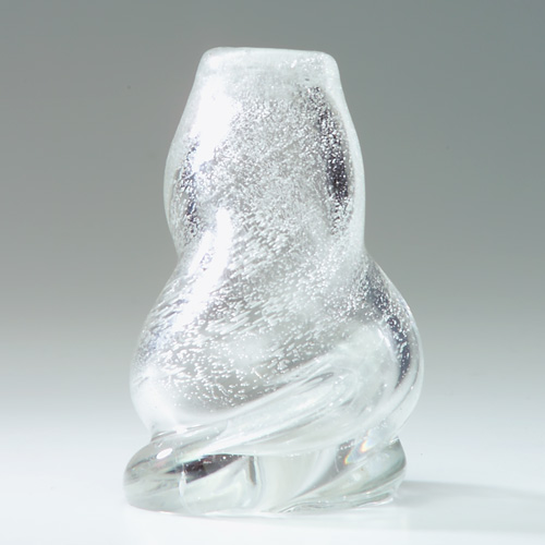 Appraisal: TAPIO WIRKKALA IITALIA Swirled glass vase in clear with internal