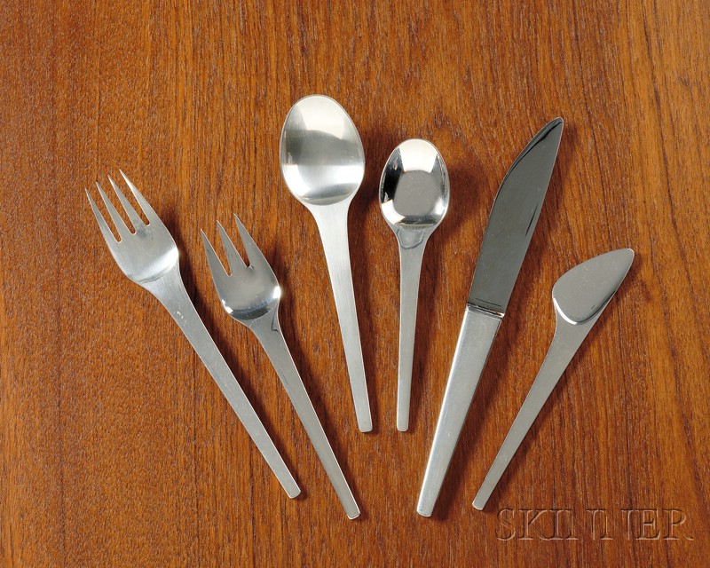 Appraisal: Georg Jensen Caravel Flatware Set Sterling silver Denmark - Comprised