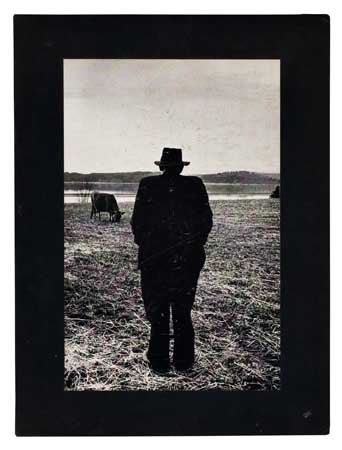 Appraisal: SIGNED AND INSCRIBED BY ROBERT FRANK WITH A MOUNTED PHOTO