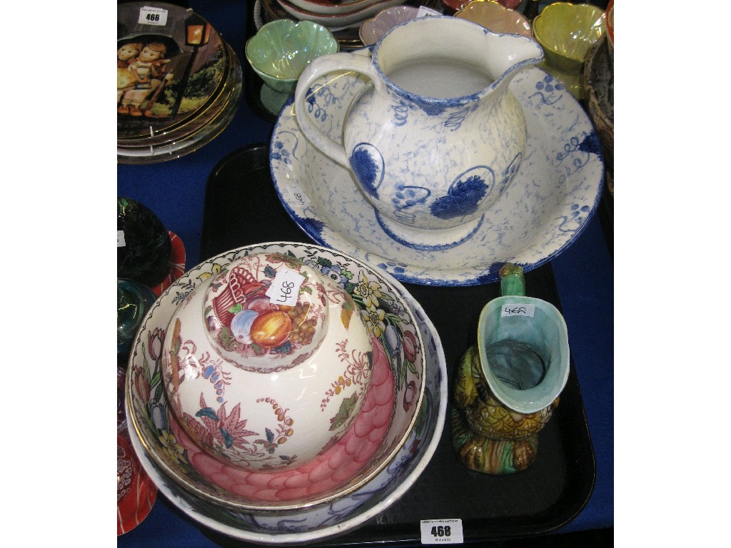 Appraisal: Tray lot of assorted ceramics to include Poole ewer and