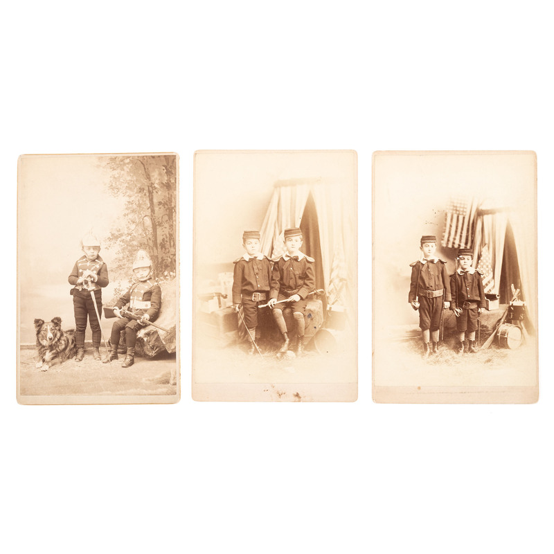 Appraisal: EARLY PHOTOGRAPHY - PORTRAITURE A group of cabinet cards of