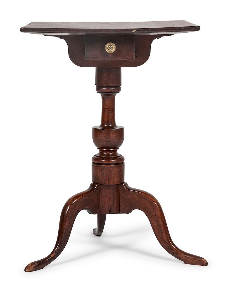 Appraisal: An American Hepplewhite Mahogany Candle Stand Height inches An American