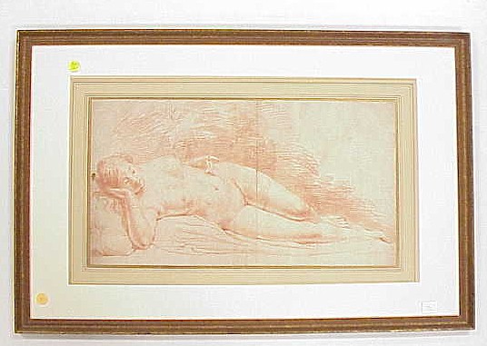 Appraisal: School of Titian Giovanni Francesco Barbieri Italian - red crayon