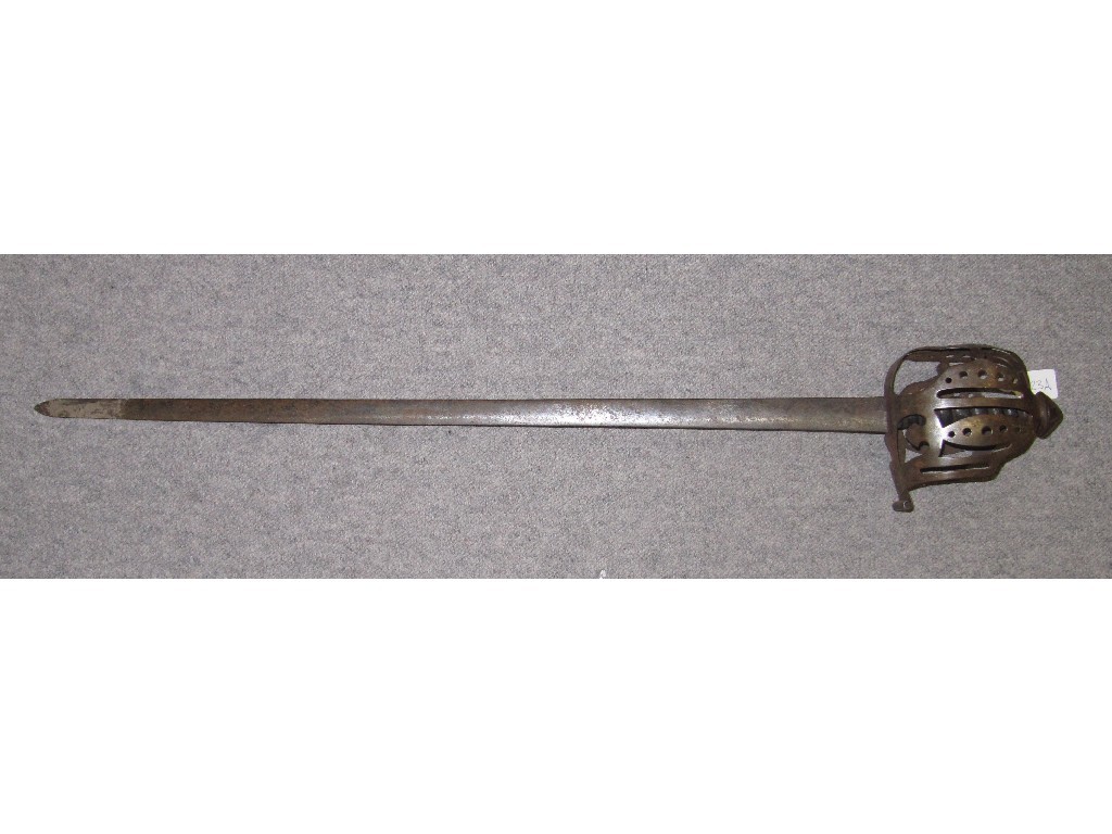 Appraisal: Antique basket hilt sword