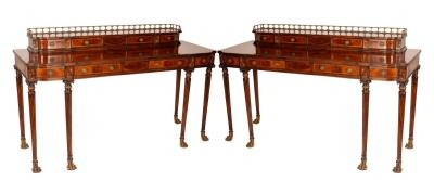 Appraisal: A pair of Georgian style console tables by Jonathan Charles