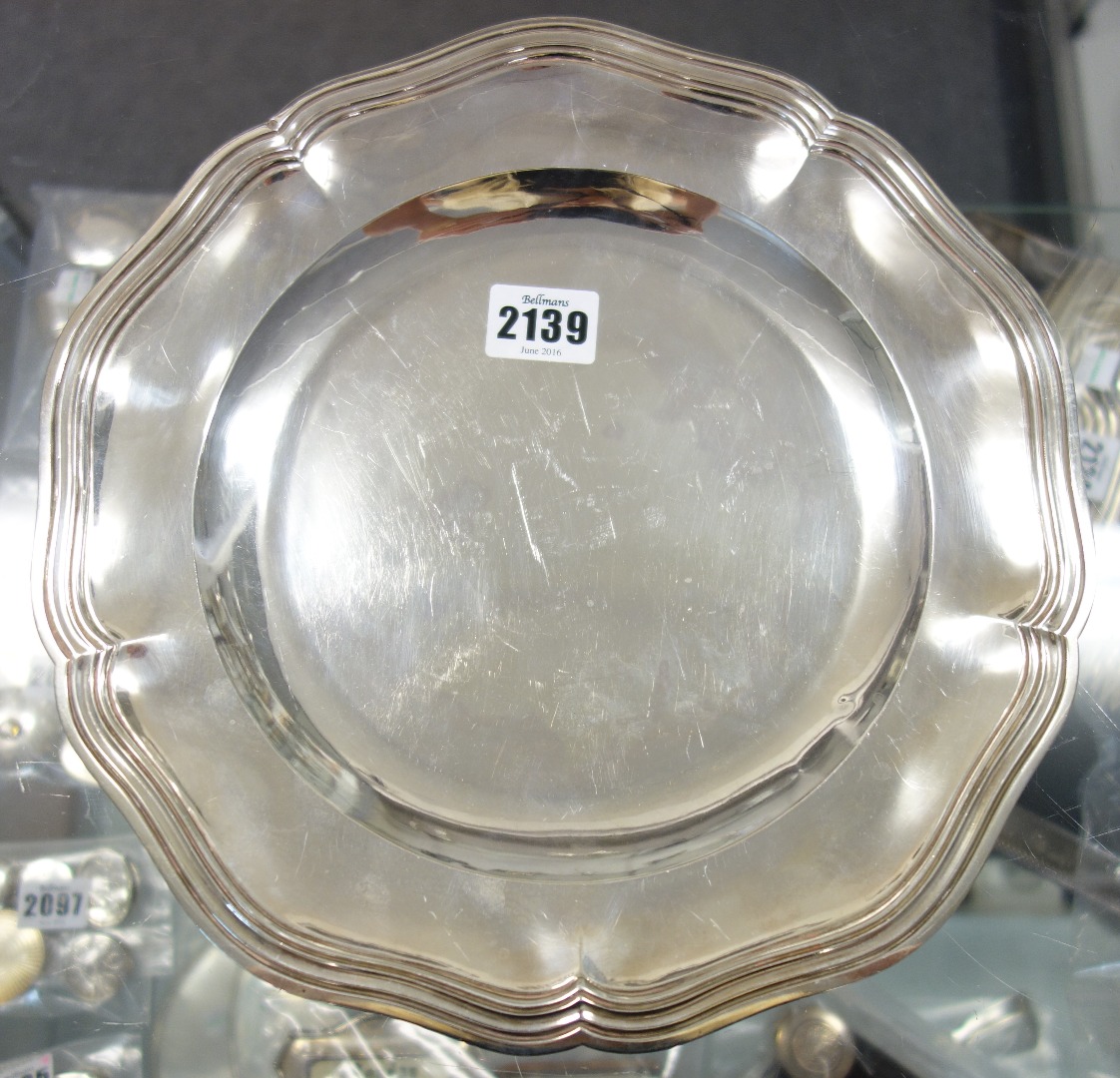 Appraisal: A French dinner plate of shaped circular form having a