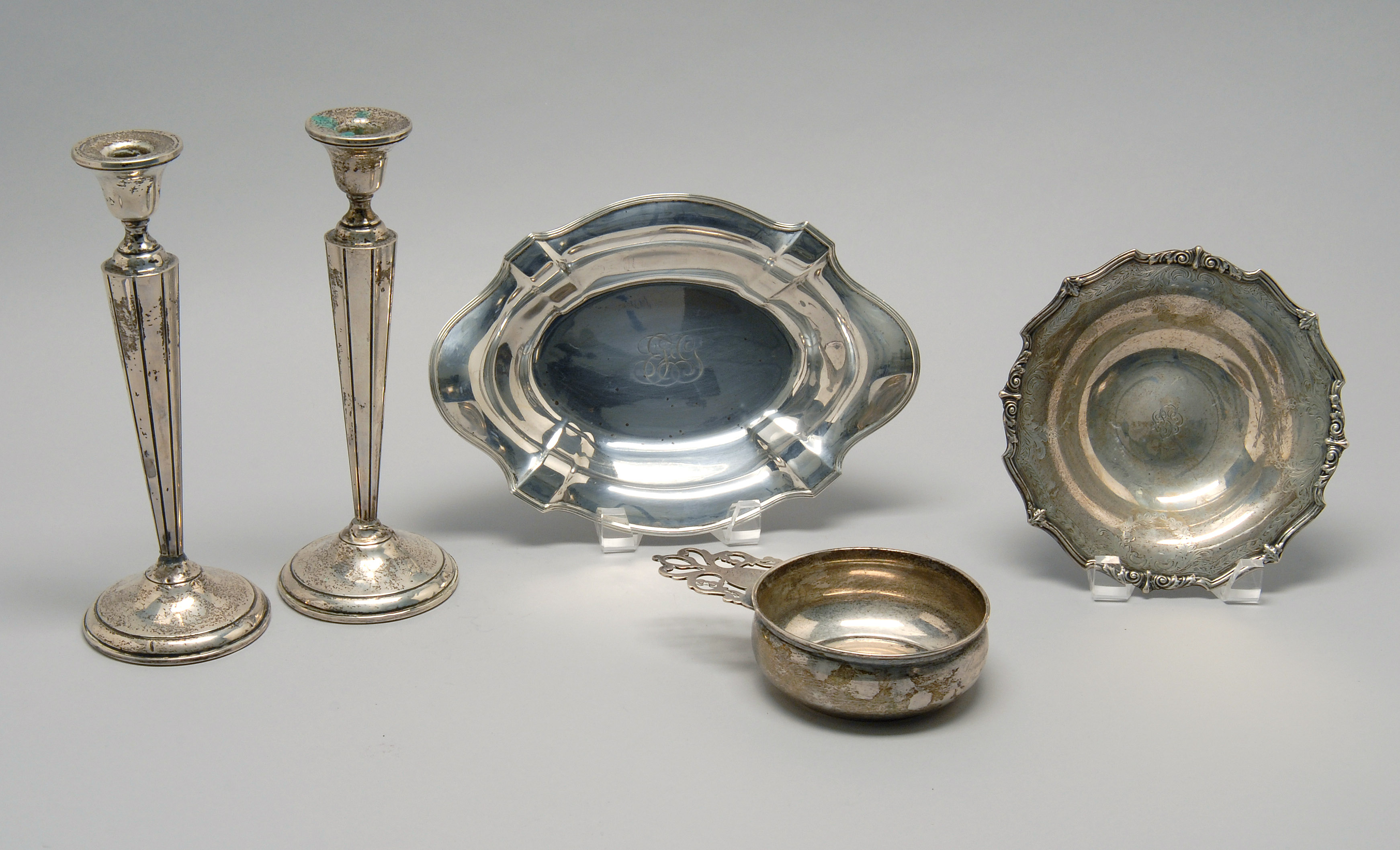 Appraisal: FIVE PIECES OF AMERICAN STERLING SILVER HOLLOWWARE th Century -