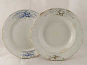 Appraisal: Two Soviet Russian ceramics one plate one shallow bowl each