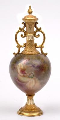 Appraisal: A ROYAL DOULTON PORCELAIN VASE early th century of bellied