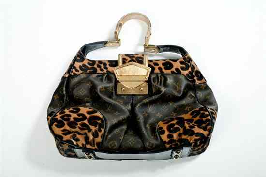 Appraisal: LOUIS VUITTON LIMITED EDITION ADELE MONOGRAMED CANVAS LEOPARD PRINT FUR