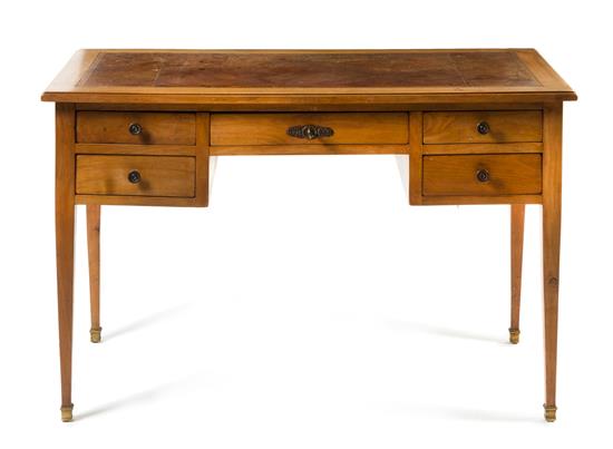 Appraisal: Sale Lot A Louis Philippe Style Fruitwood Bureau Plat late