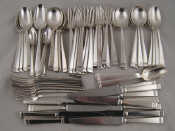 Appraisal: An extensive part canteen of silver plate