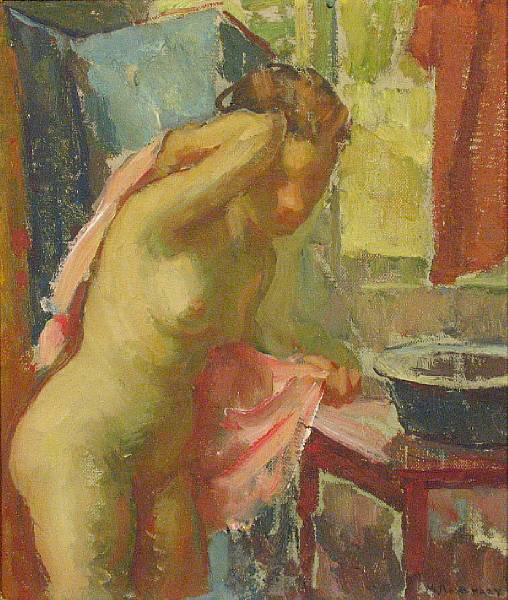 Appraisal: Mischa Askenazy Russian American - A Study of a Bathing