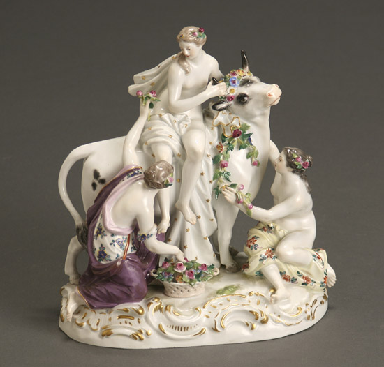 Appraisal: Meissen Allegorical Group of Europa and the Bull Late th-Early