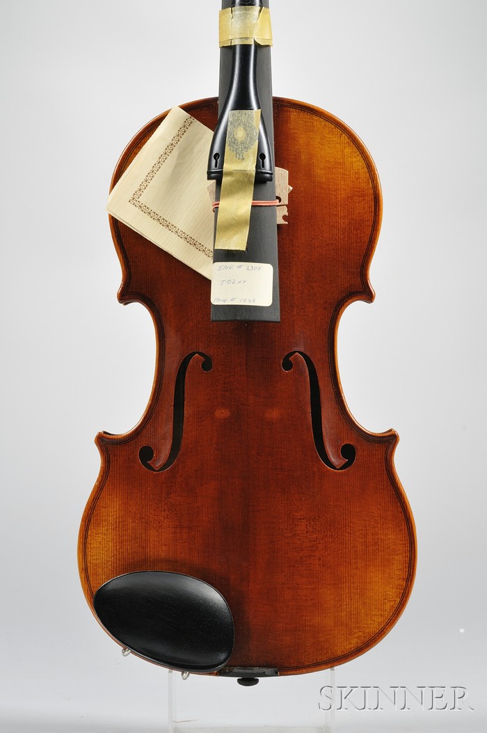 Appraisal: Modern Violin Roman Teller Erlangen bearing the maker's label model