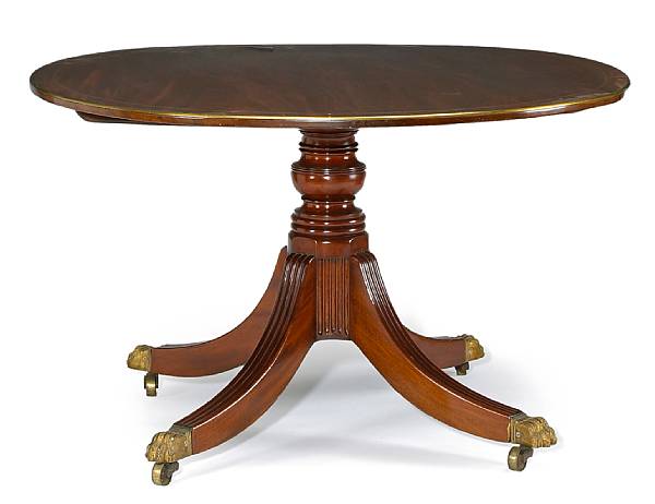 Appraisal: A George III mahogany breakfast table early th century The