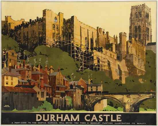 Appraisal: TAYLOR Fred RI DURHAM CASTLE LNER lithograph in colours c