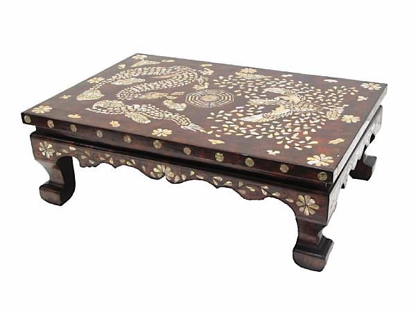 Appraisal: A Korean mother of pearl inlaid low table th century