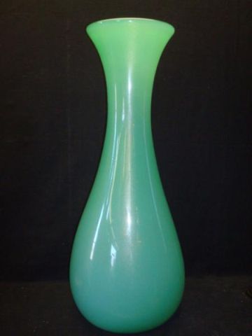 Appraisal: Murano Vase - Jade-Green Glass with Gold Flecks and Paper